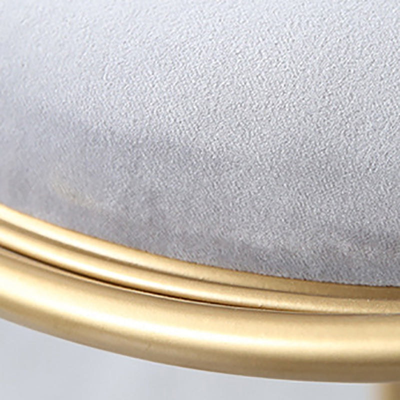 Glam Metal Bar and Counter Stool Low Back Stool with Gold Sled Base