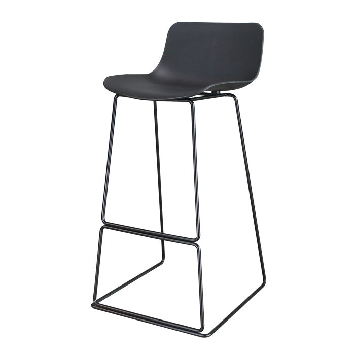 Modern Style Bar-stool Plastic Counter Bar Stool with Metal Legs for Restaurant