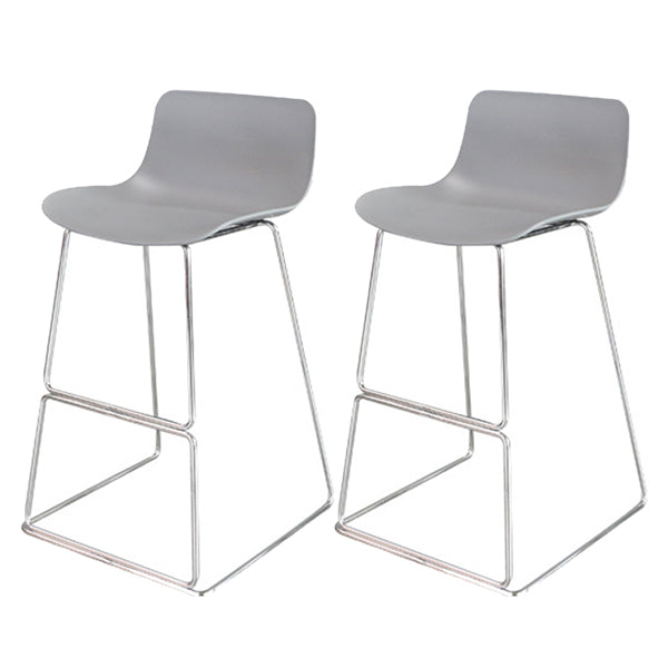 Modern Style Bar-stool Plastic Counter Bar Stool with Metal Legs for Restaurant