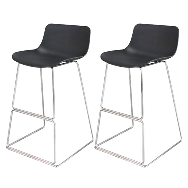 Modern Style Bar-stool Plastic Counter Bar Stool with Metal Legs for Restaurant