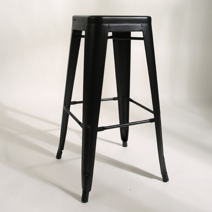 Industrial Bar and Counter Stool Metal Square Stool with 4 Legs