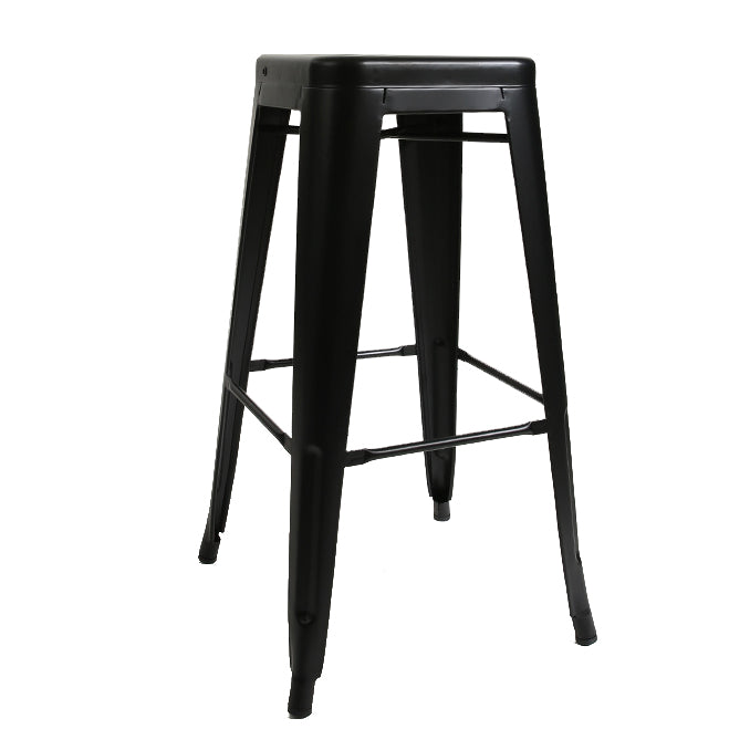 Industrial Bar and Counter Stool Metal Square Stool with 4 Legs