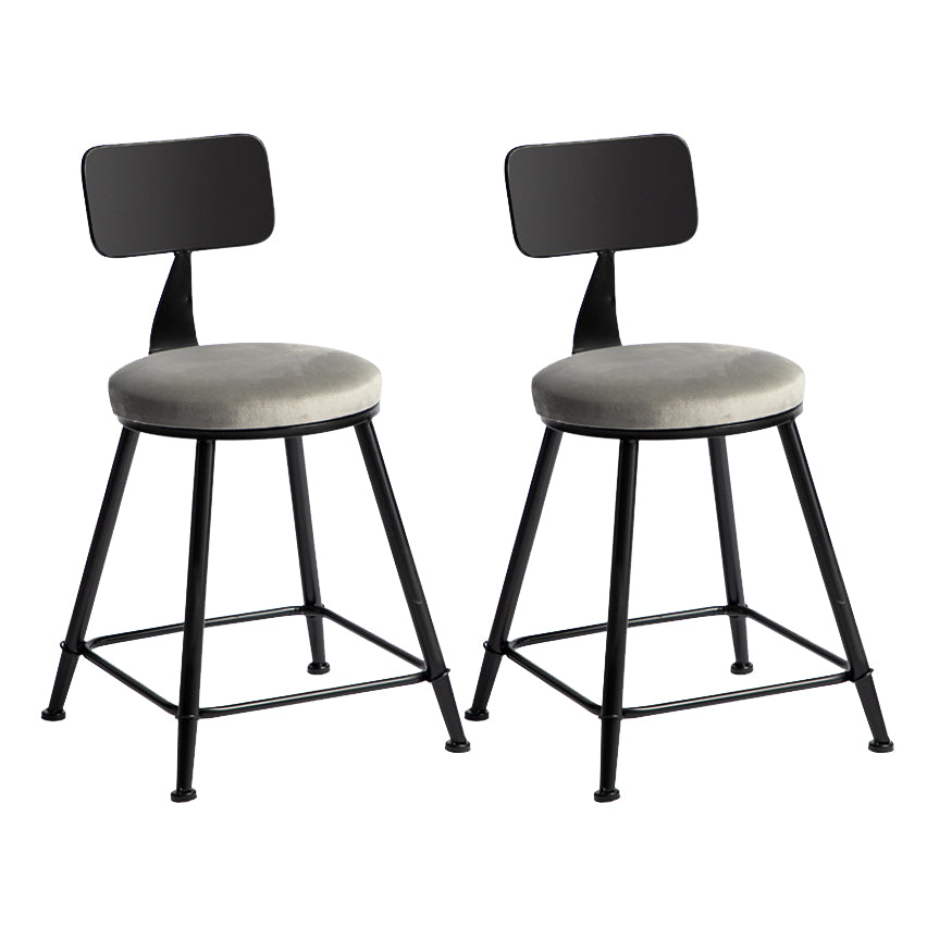 Industrial Bar and Counter Stool Metal Stool with Black Base