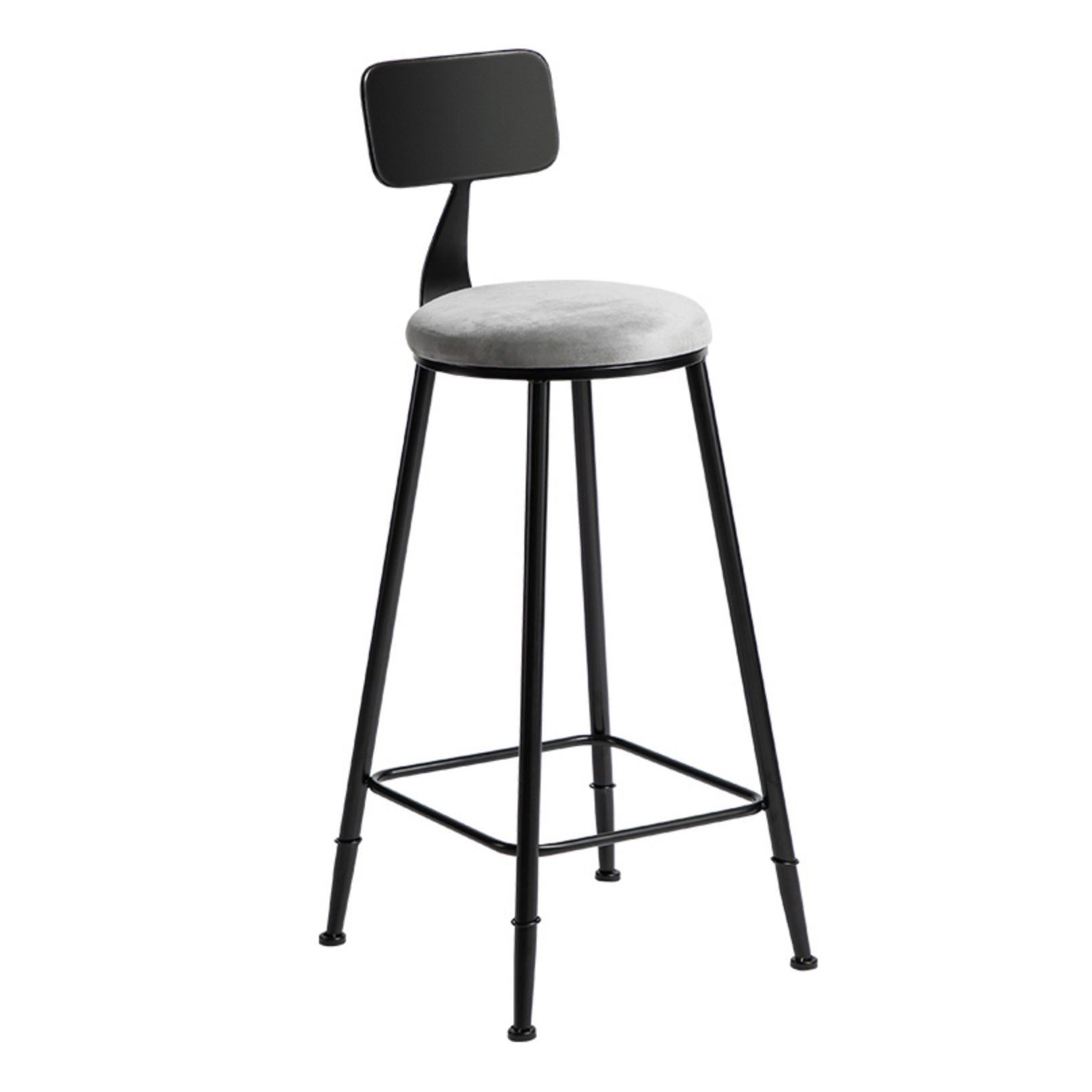Industrial Bar and Counter Stool Metal Stool with Black Base