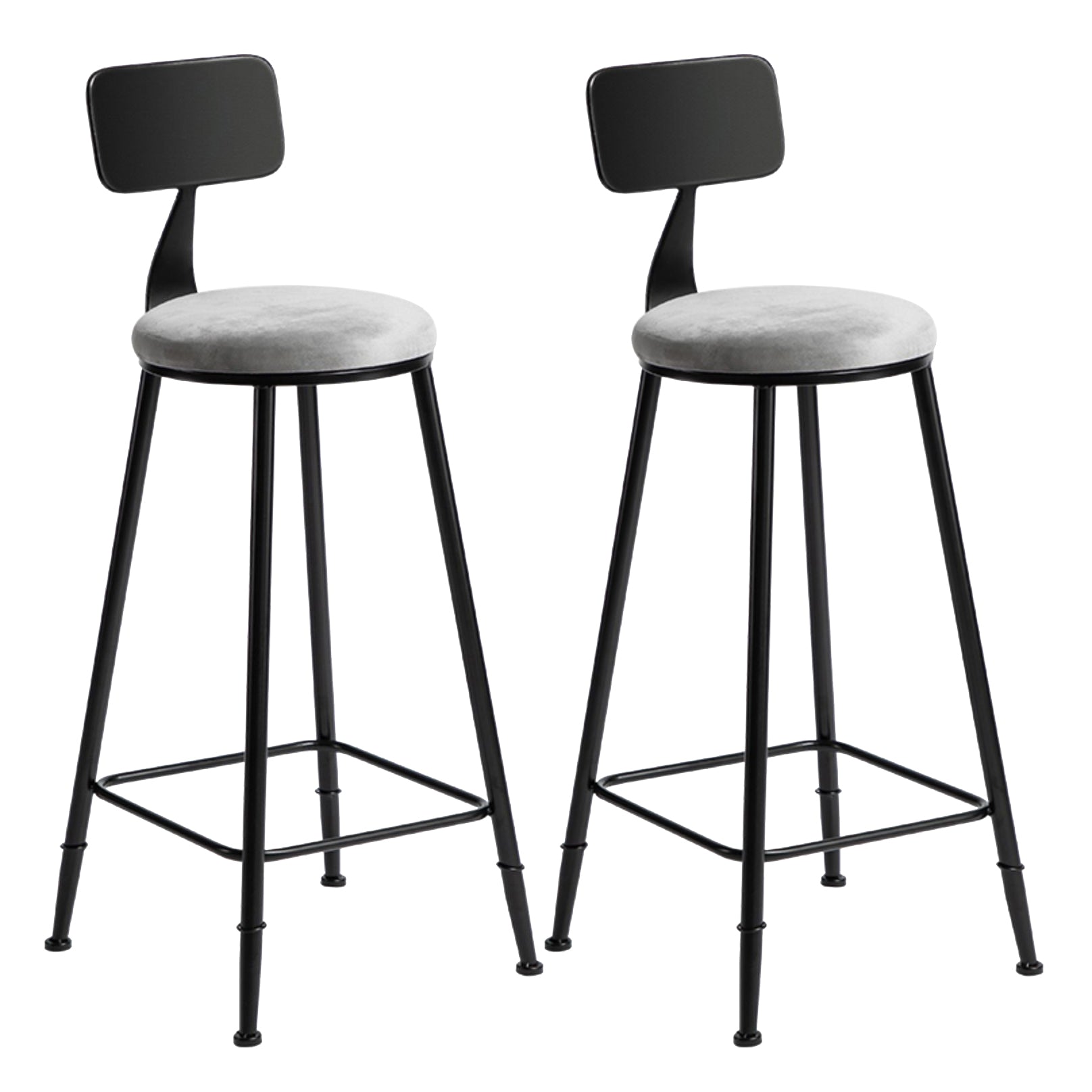 Industrial Bar and Counter Stool Metal Stool with Black Base