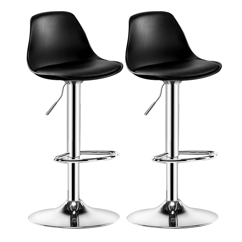 Metal Contemporary Kitchen Dining Room Armless Stool Adjustable Height Barstool