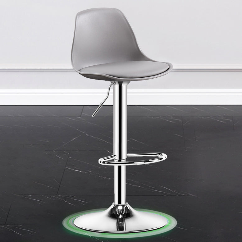 Metal Contemporary Kitchen Dining Room Armless Stool Adjustable Height Barstool