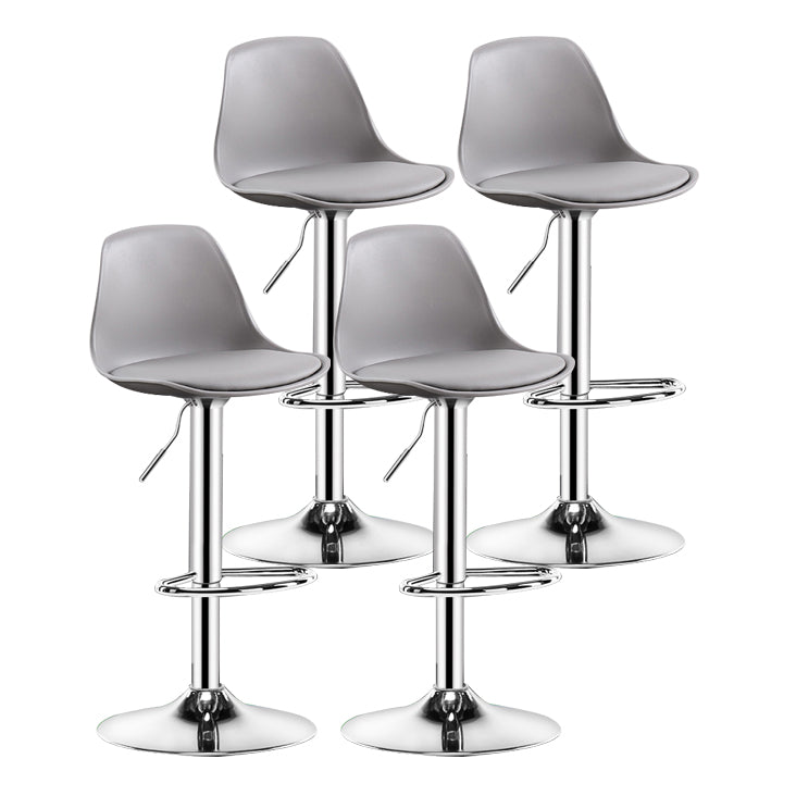 Metal Contemporary Kitchen Dining Room Armless Stool Adjustable Height Barstool