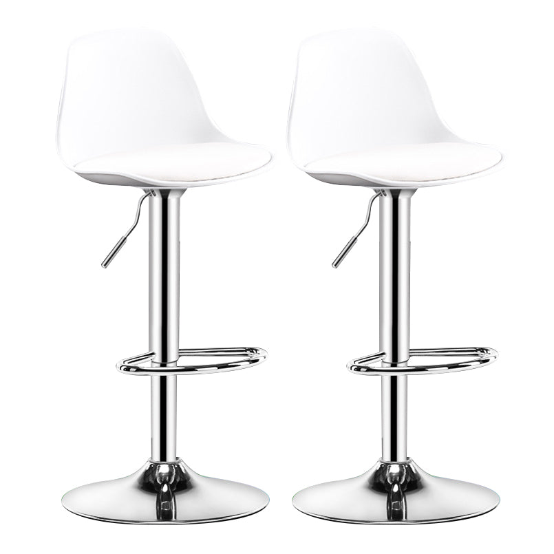 Metal Contemporary Kitchen Dining Room Armless Stool Adjustable Height Barstool