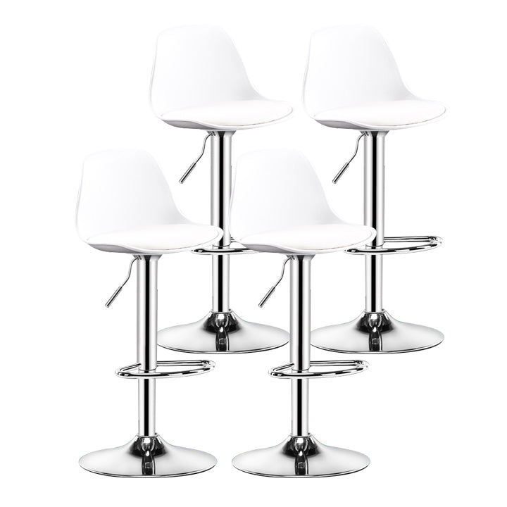 Metal Contemporary Kitchen Dining Room Armless Stool Adjustable Height Barstool