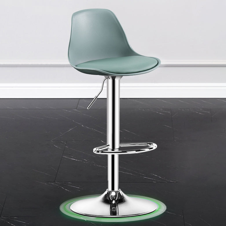 Metal Contemporary Kitchen Dining Room Armless Stool Adjustable Height Barstool