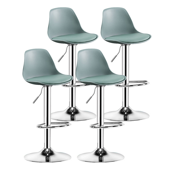 Metal Contemporary Kitchen Dining Room Armless Stool Adjustable Height Barstool