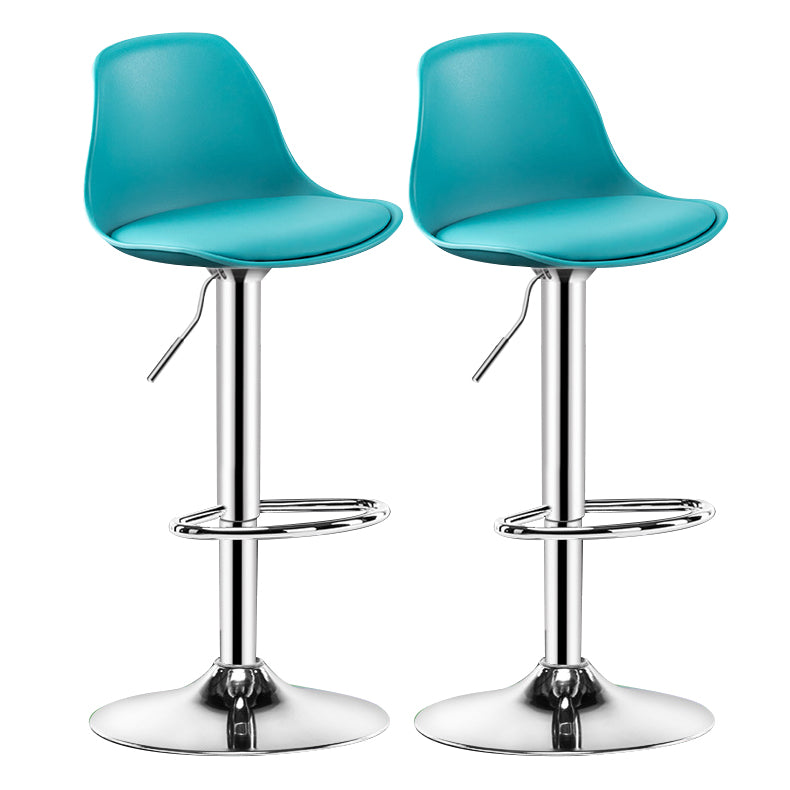 Metal Contemporary Kitchen Dining Room Armless Stool Adjustable Height Barstool