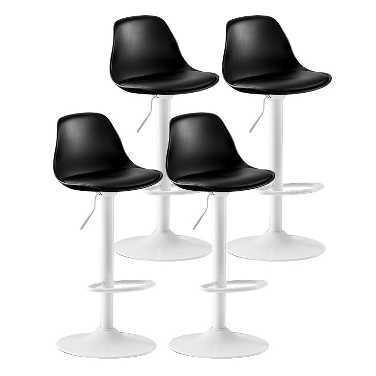 Metal Contemporary Kitchen Dining Room Armless Stool Adjustable Height Barstool