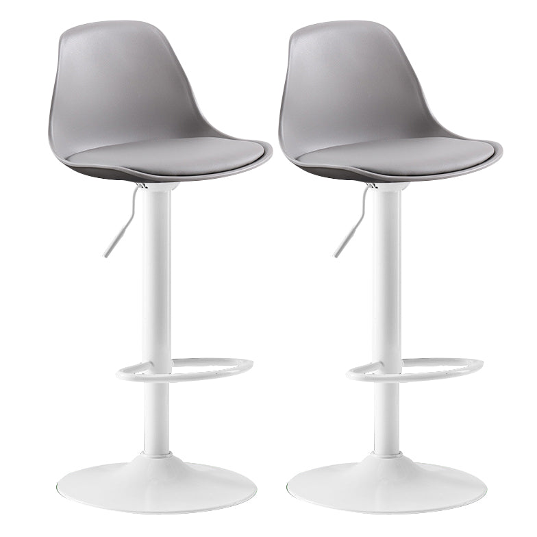 Metal Contemporary Kitchen Dining Room Armless Stool Adjustable Height Barstool