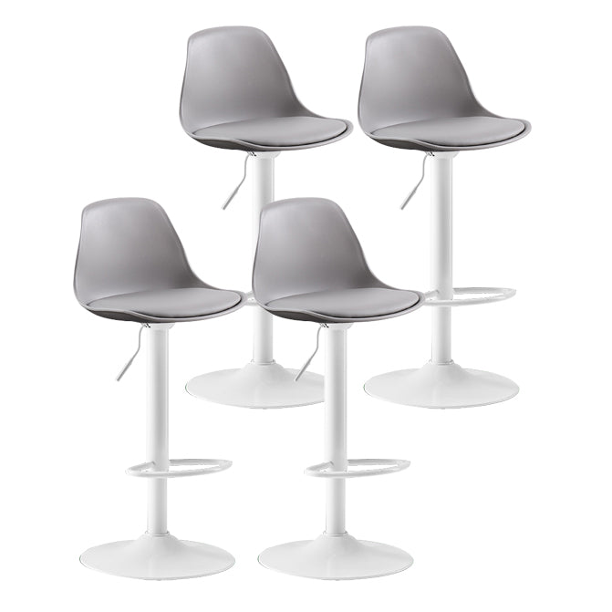 Metal Contemporary Kitchen Dining Room Armless Stool Adjustable Height Barstool