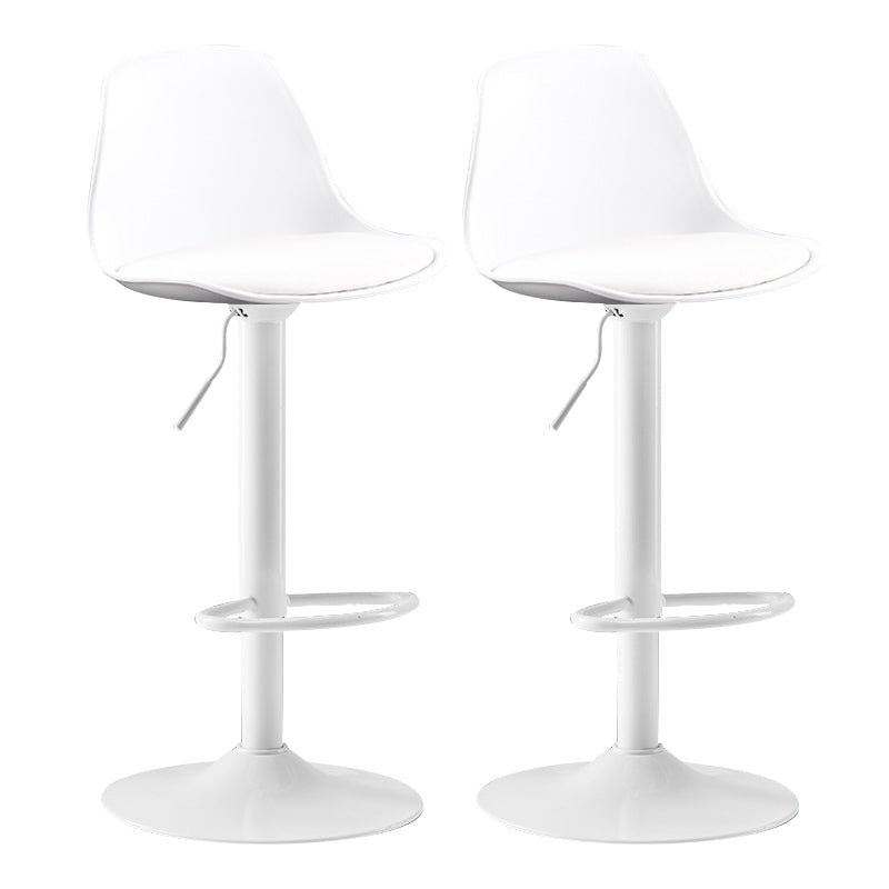 Metal Contemporary Kitchen Dining Room Armless Stool Adjustable Height Barstool