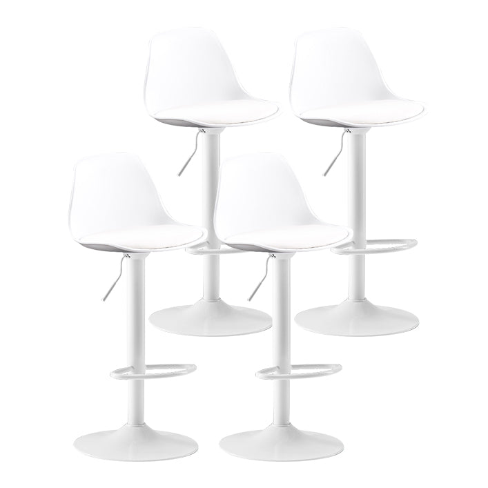 Metal Contemporary Kitchen Dining Room Armless Stool Adjustable Height Barstool