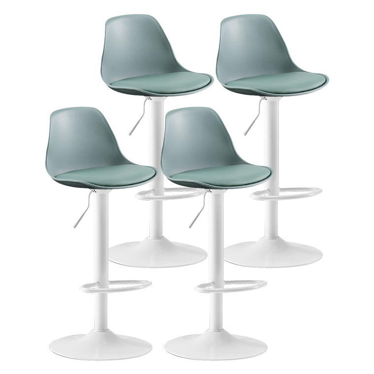 Metal Contemporary Kitchen Dining Room Armless Stool Adjustable Height Barstool