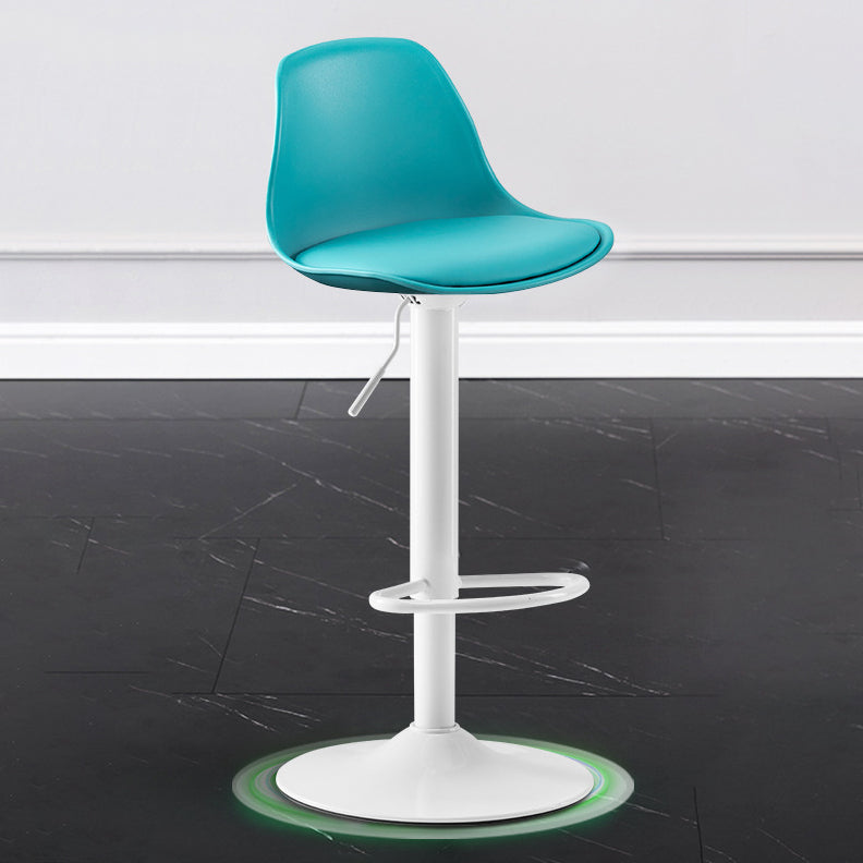 Metal Contemporary Kitchen Dining Room Armless Stool Adjustable Height Barstool