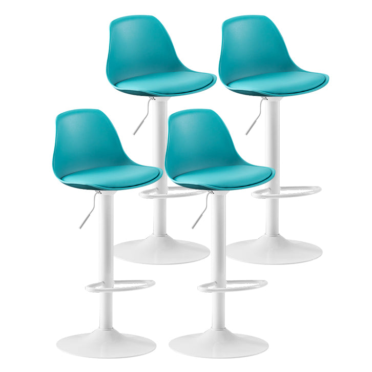 Metal Contemporary Kitchen Dining Room Armless Stool Adjustable Height Barstool