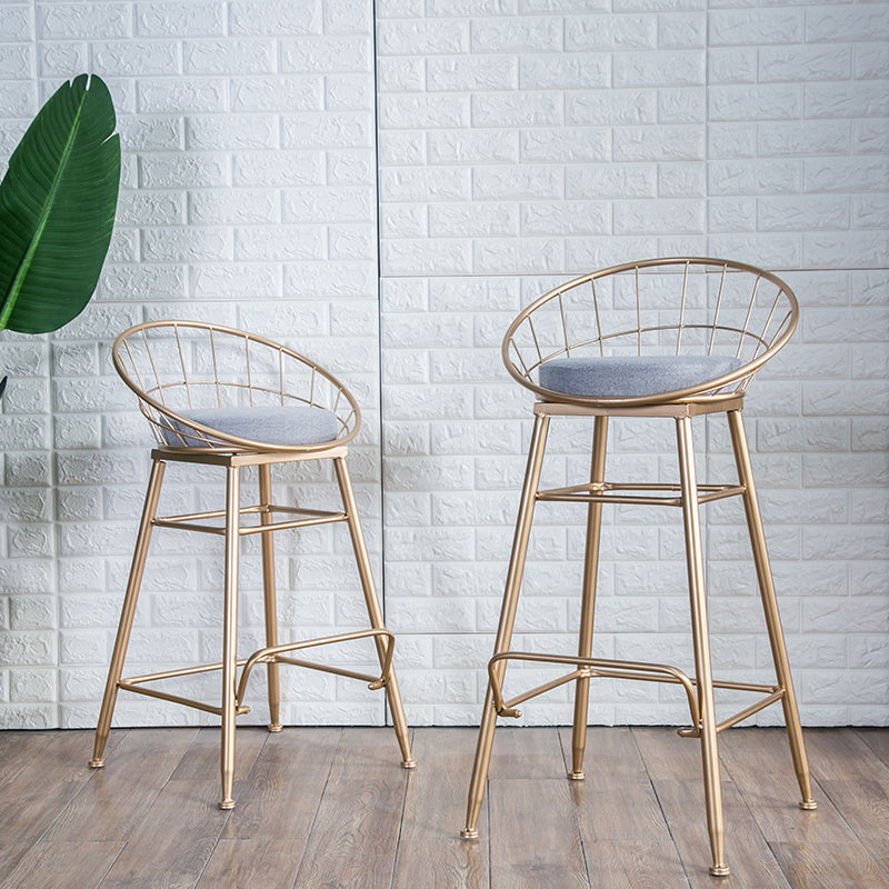 Nordic Style Bucket Counter Stools for Home Upholstered Bar Stools