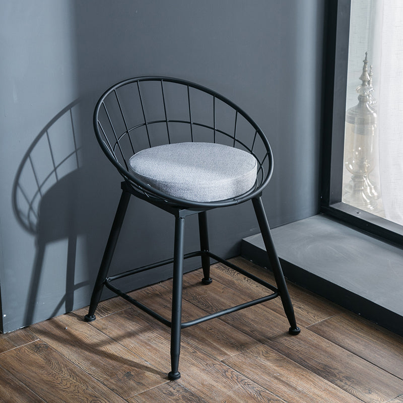 Nordic Style Bucket Counter Stools for Home Upholstered Bar Stools