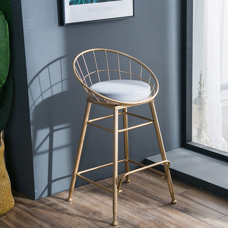 Nordic Style Bucket Counter Stools for Home Upholstered Bar Stools