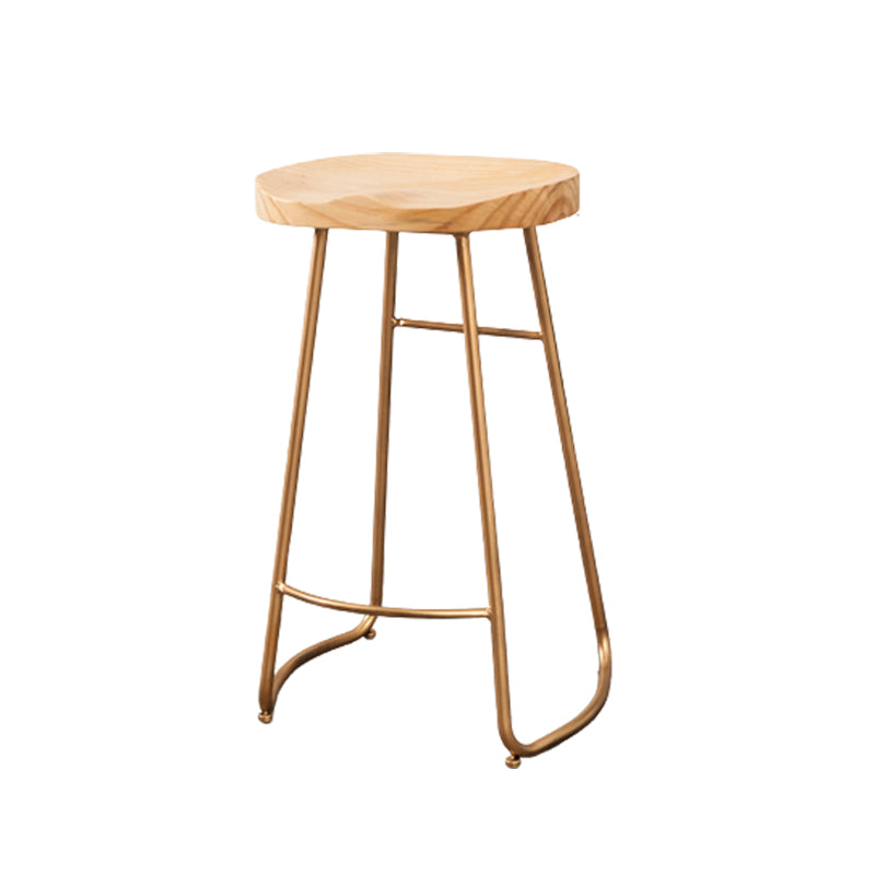 Contemporary Rectangle Bar and Counter Stool Wood Stool with Sled Base