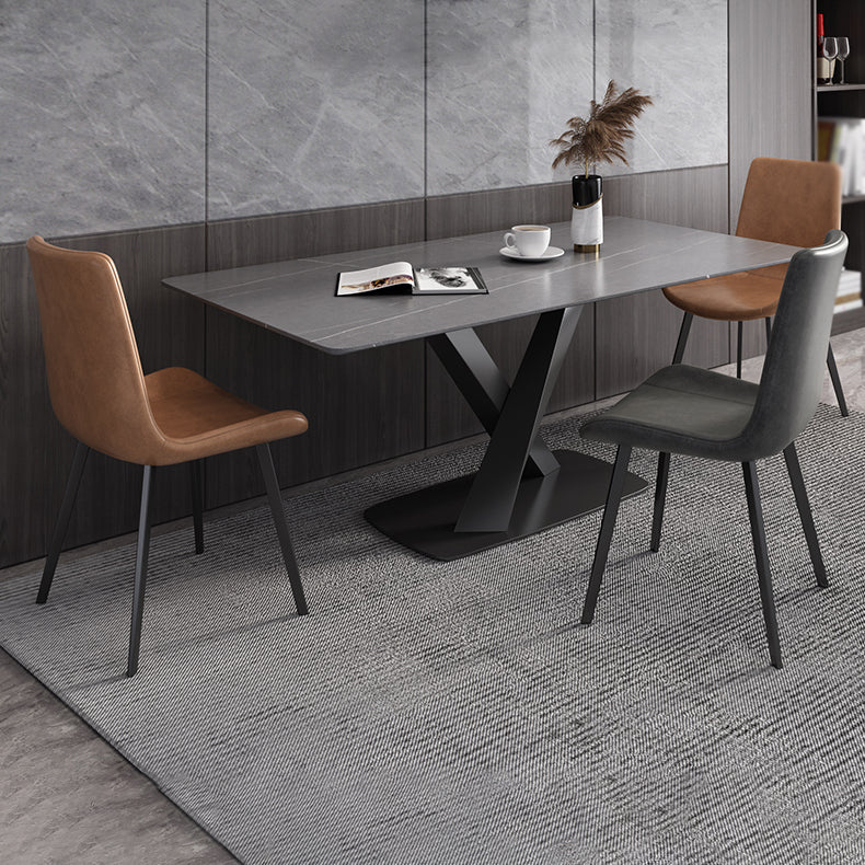 Modern Dinette Set 1/4/5/6/7 Pieces Dining Table Set with Sintered Stone Top