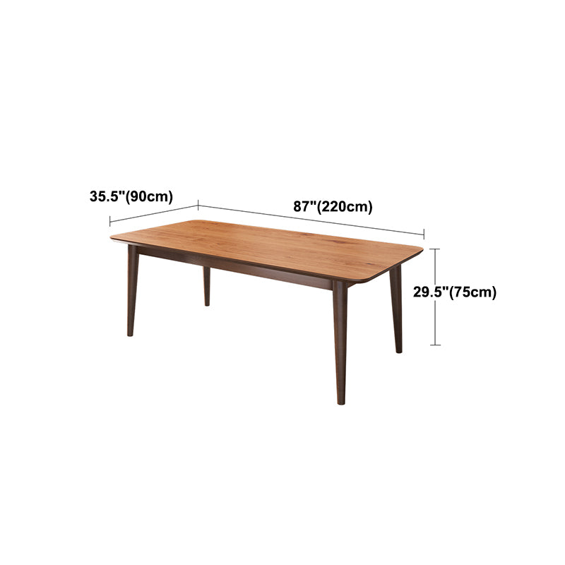 Modern Ash Wood Table for Restaurant Rectangle Dining Table with 4 Legs