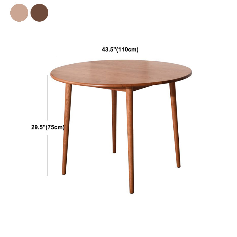 Round Furniture Contemporary Style Solid Wood Dining Room Collection with 4 Legs