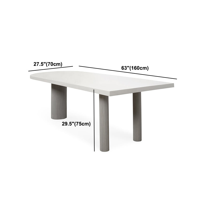 Free Form Solid Wood Dining Table Simplicity 3 Legs Table for Dining Room