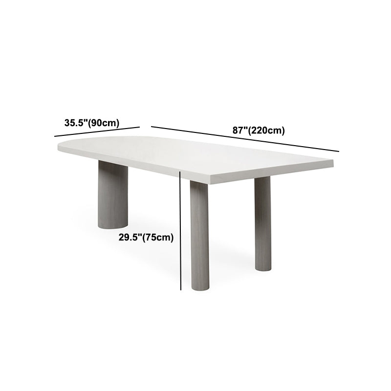 Free Form Solid Wood Dining Table Simplicity 3 Legs Table for Dining Room