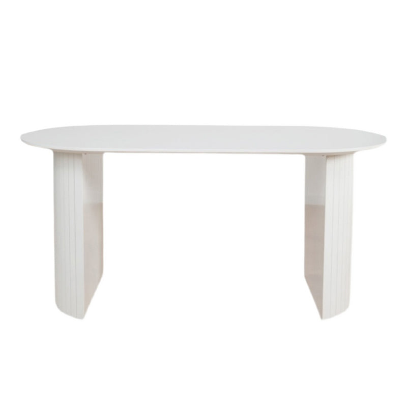 Irregular Shape Dining Table for Restaurant Solid Wood Island Table with Double Pedestal