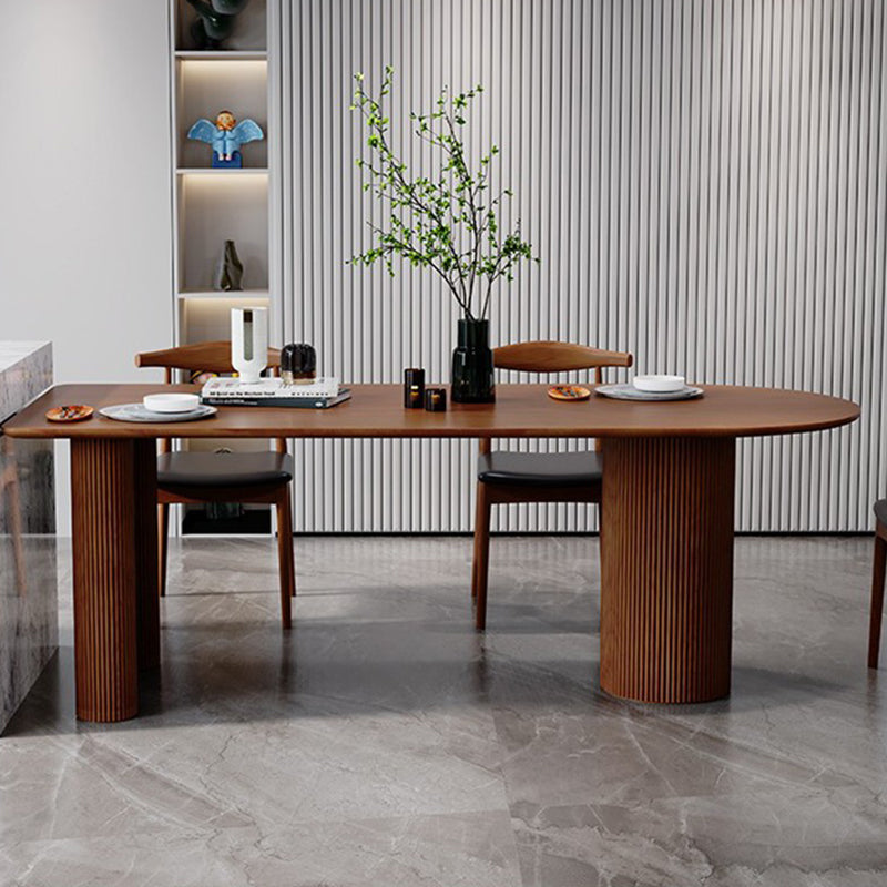 Irregular Shape Table for Restaurant Solid Wood Island Table with 3 Legs