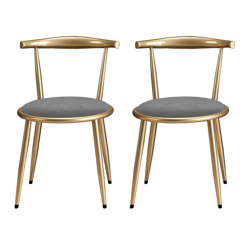 Nordic Design Fabric Dining Chair Open Back Side Chair for Home Use
