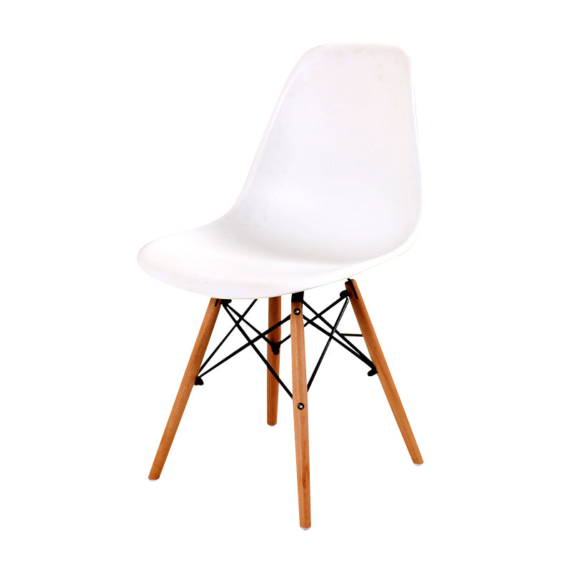 Contemporary Style Dining Chair Armless Side Chair with Wooden Legs