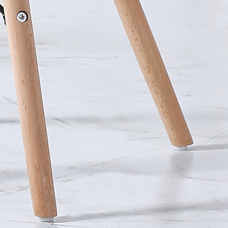 Contemporary Style Dining Chair Armless Side Chair with Wooden Legs