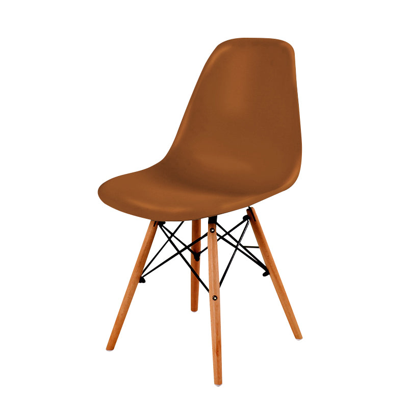 Contemporary Style Dining Chair Armless Side Chair with Wooden Legs