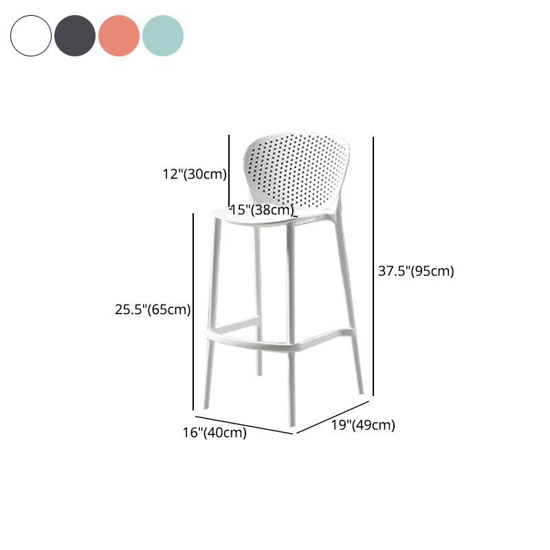 Modern Bar-stool Plastic Counter Bar Stool for Kitchen Bar with Plastic Legs