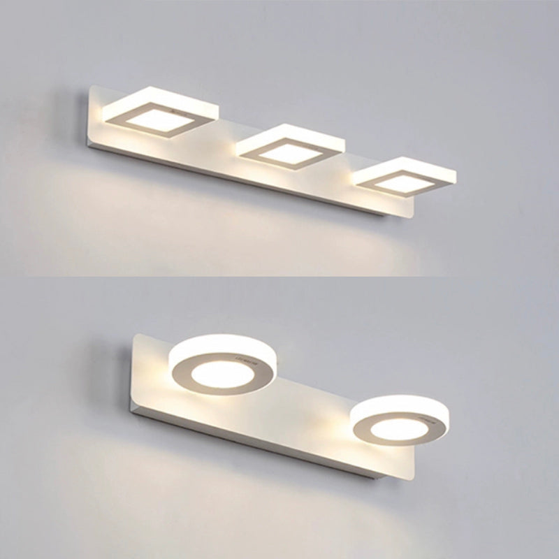 Postmodern Metal tocador Ligero blanco Multi luces LED Mirror Light para baño