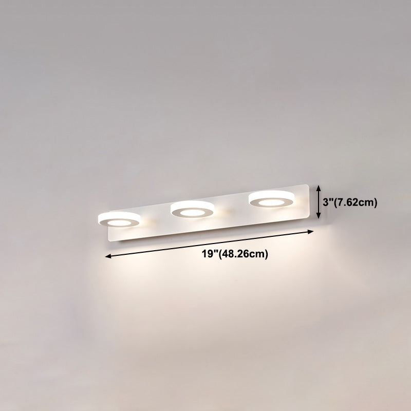 Postmoderne Metallwaschtisch hellweißes Multi -Lichter -LED -Spiegel Licht für Badezimmer