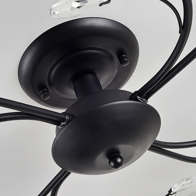 Lámpara tradicional de la semi rascada iluminación de techo de dormitorio múltiple con tono de vidrio de campana