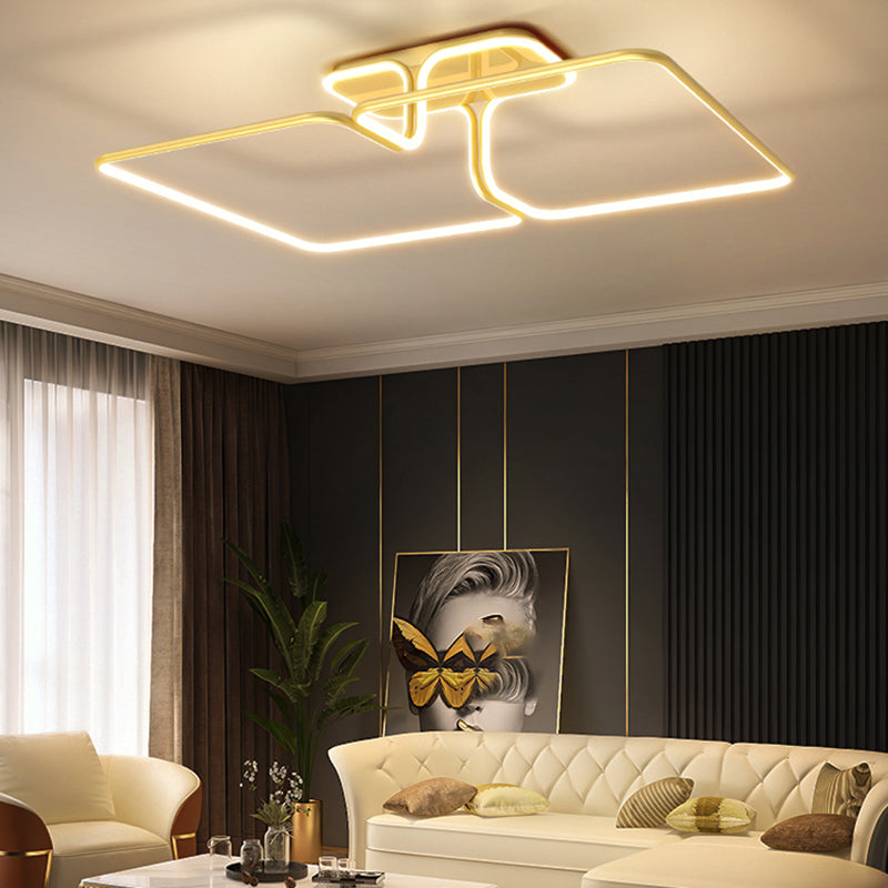 Luz de montaje de montura de color cuadrado de metal 2 2 luces Luz de techo de montaje con rasgo