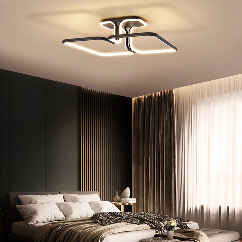 Luz de montaje de montura de color cuadrado de metal 2 2 luces Luz de techo de montaje con rasgo