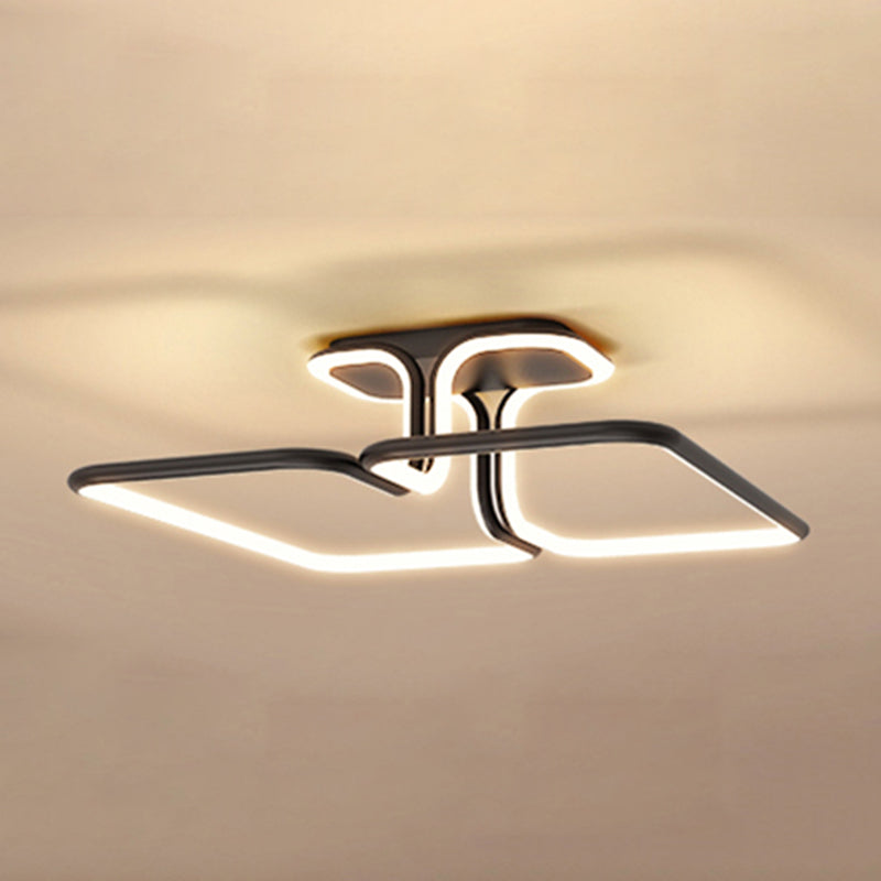 Luz de montaje de montura de color cuadrado de metal 2 2 luces Luz de techo de montaje con rasgo