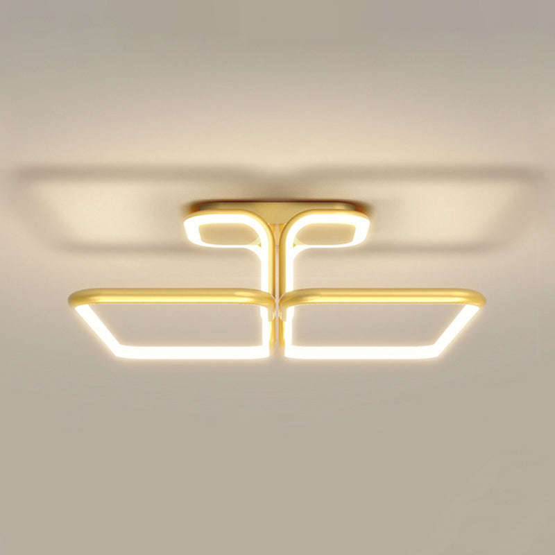 Luz de montaje de montura de color cuadrado de metal 2 2 luces Luz de techo de montaje con rasgo