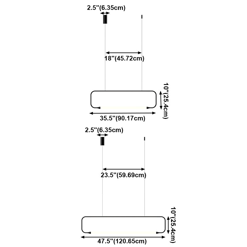 Moderner Stil Rechteck hängen Anhänger Leuchtmetall 1 Licht Anhängerleuchte