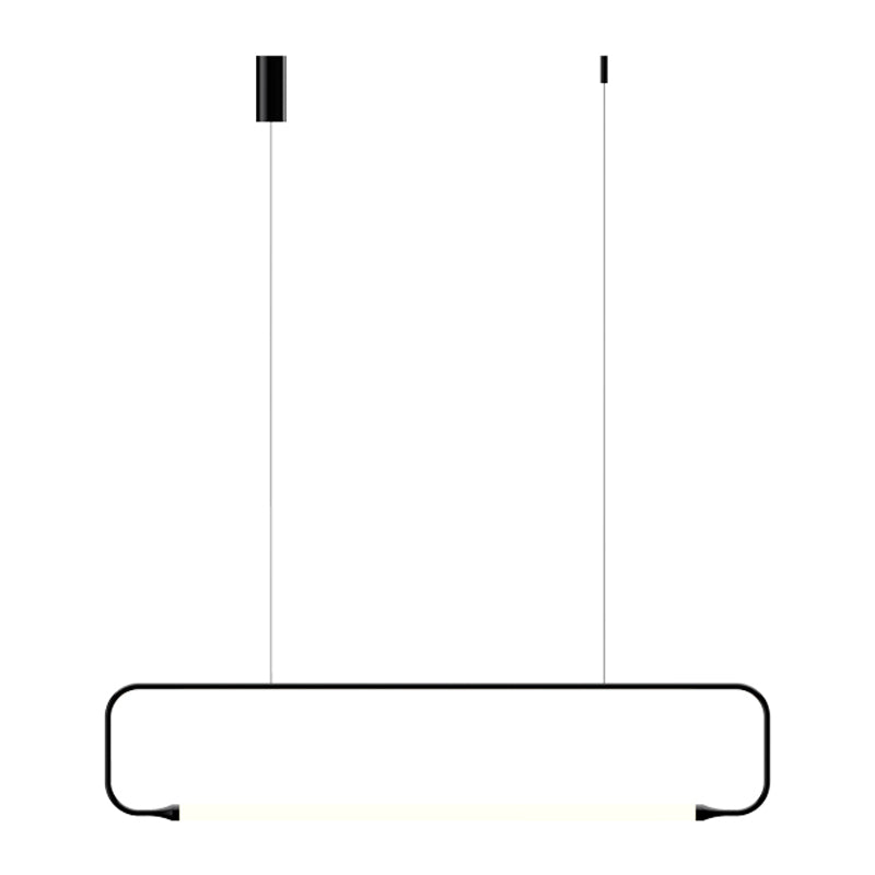 Moderner Stil Rechteck hängen Anhänger Leuchtmetall 1 Licht Anhängerleuchte